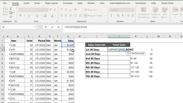 How to use OFFSET function: Sum between fixed intervals ?? смотреть онлайн