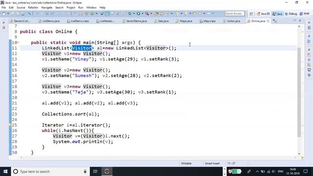 APSSDC | 12-10-2018 | JAVA | Comparable and Comparator Interfaces смотреть онлайн