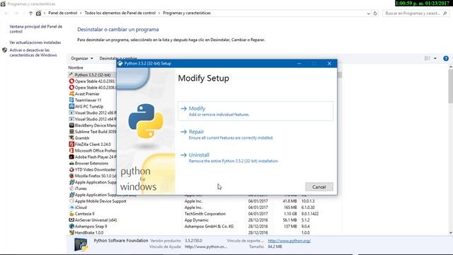 Error de Python en SublimeText 3 Windows смотреть онлайн
