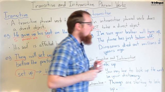 Transitive vs. intransitive phrasal verbs - English Lessons with inlingua Vancouver смотреть онлайн
