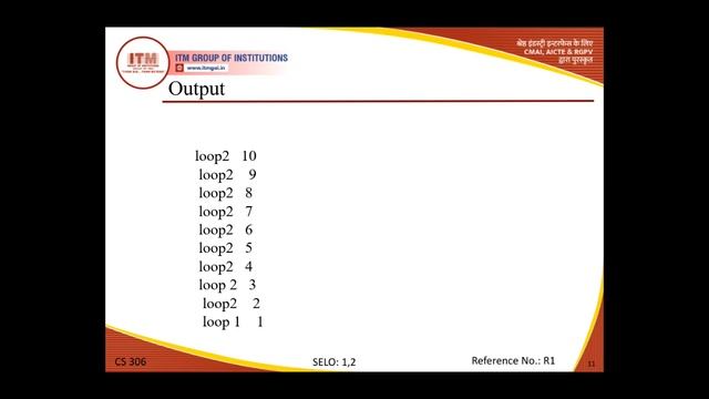 CS -306:COMPUTER WORKSHOP ,LOOPING IN JAVA , B. TECH, CS , III SEMESTER , II YEAR смотреть онлайн
