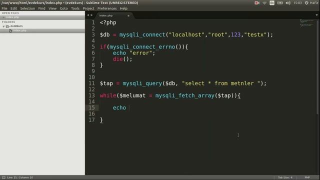 PHP Dərslər #33 - #MySQL, məlumat çəkmək(1) смотреть онлайн