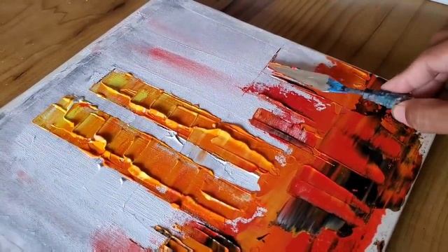 Easy Abstract Cityscape Painting Demo For Beginners / Project 100 Days / Day #38 смотреть онлайн