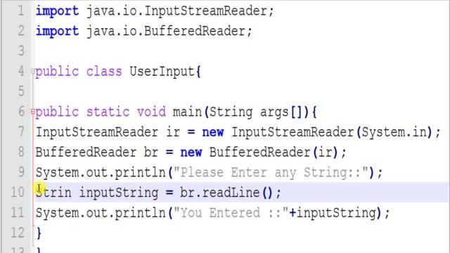 Java Program to Take User Input From Command Line смотреть онлайн