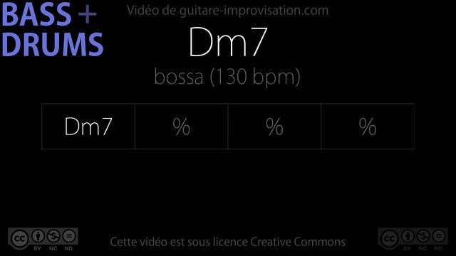 Dm7 (bossa 130 bpm) : Bass/Drums Backing Track смотреть онлайн