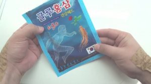 Корейский пластырь обезболивающий с красным женьшенем для спины и суставов