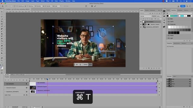 Expand video backgrounds with Adobe Photoshop's Generative Expand смотреть онлайн