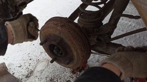 Как снять тормозной барабан матиза?