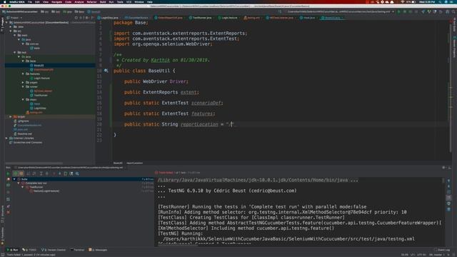 Part 10 - Working with Extent Report 4 for Cucumber with Selenium Java смотреть онлайн