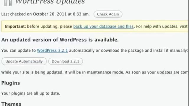 Wordpress tutorial How To Update Your Wordpress Blog Site In WP-ADMIN Panel смотреть онлайн