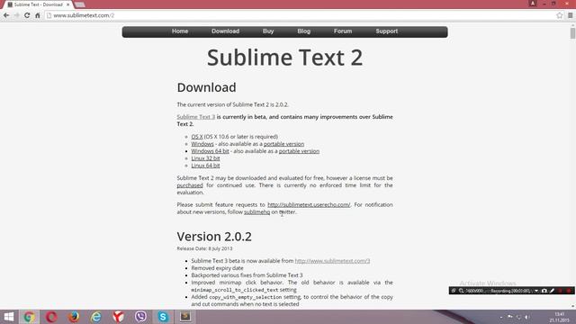 #1. Установка Sublime text 2 / How to install Sublime text 2 смотреть онлайн