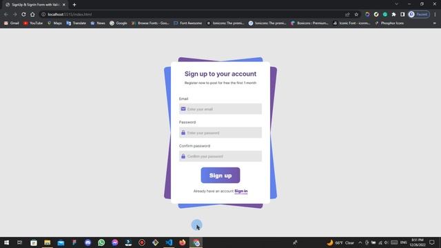 Login & Registration Form with Validation in HTML, CSS & JS | Web Design Tutorials смотреть онлайн