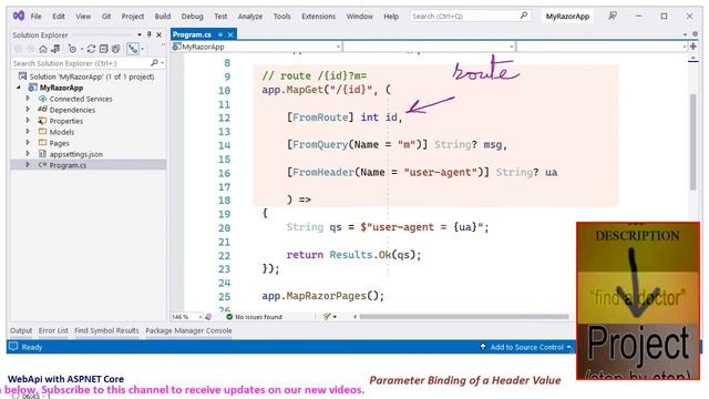 [FromHeader] Parameter Binding of a Header Variable | Web Api with ASPNET Core смотреть онлайн