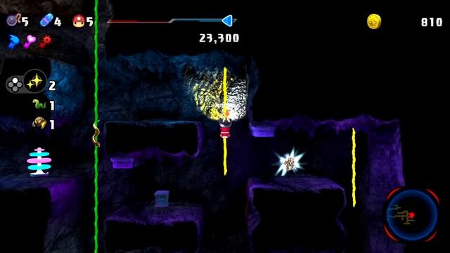 Spelunker Party! - Gameplay - World 4-8 - Natural Labyrinth смотреть онлайн