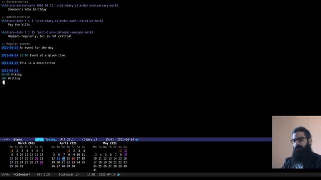 Emacs: Diary and Calendar смотреть онлайн