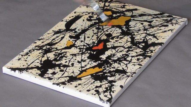 Abstract Acrylic Painting Techniques On Canvas For Beginners | Jackson Pollock Style | Work #51