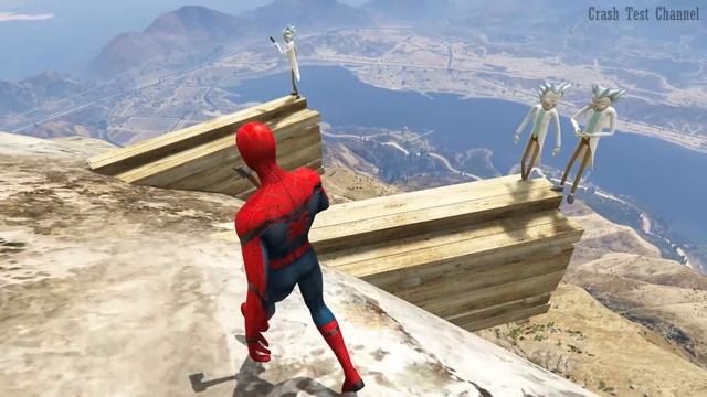 GTA 5 Crazy SPIDERMAN VS Rick Sanchez Ragdolls(Euphoria Physics, Ragdolls, Fails, Funny Moments) смотреть онлайн