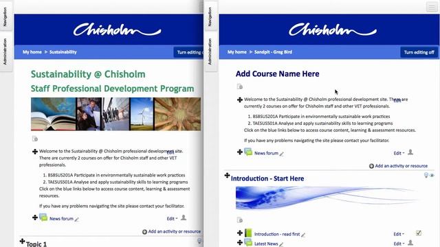 Importing existing Moodle content into Chisholm template смотреть онлайн