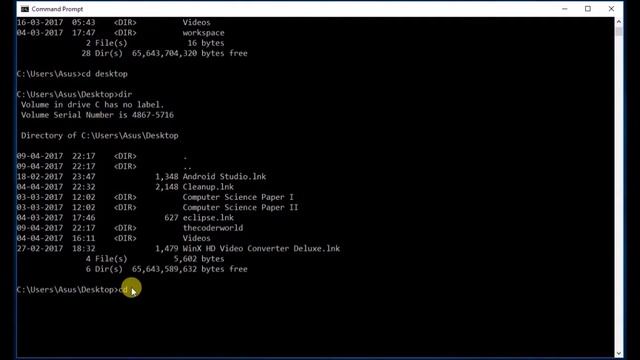 Windows Command Line Tutorial 2 - Listing Files and Directories смотреть онлайн