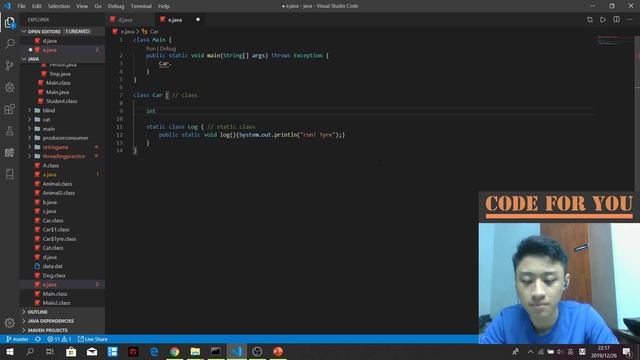 [English] [Introduction To Java] 56 Inner/Nested Class and Static Nested Class смотреть онлайн