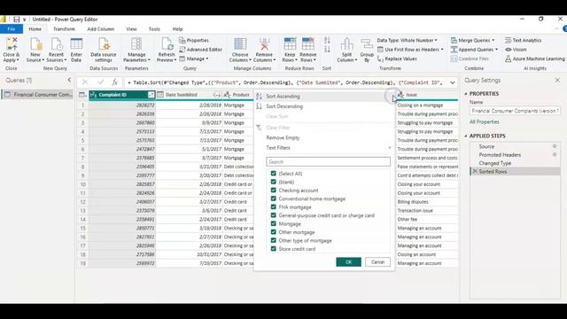 Power Query - Sort and Filter смотреть онлайн