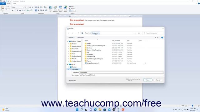 Learn How to Save a Document in WordPad in Windows 11: A Training Tutorial смотреть онлайн