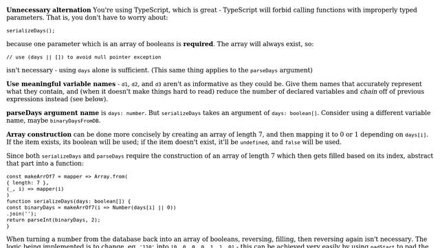 Code Review: Convert boolean array to integer in Typescript (2 Solutions!!) смотреть онлайн