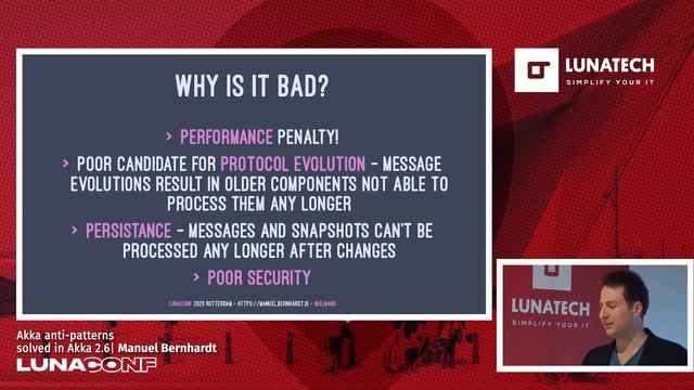 LunaConf 2020 - Akka anti-patterns solved in Akka 2.6 by Manuel Bernhardt смотреть онлайн