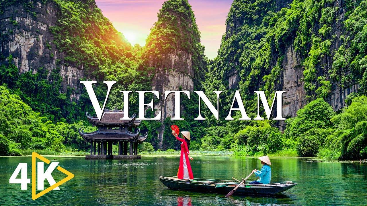FLYING OVER VIETNAM (4K UHD) - Relaxing Music Along With Beautiful Nature Videos - 4K Video UltraHD смотреть онлайн