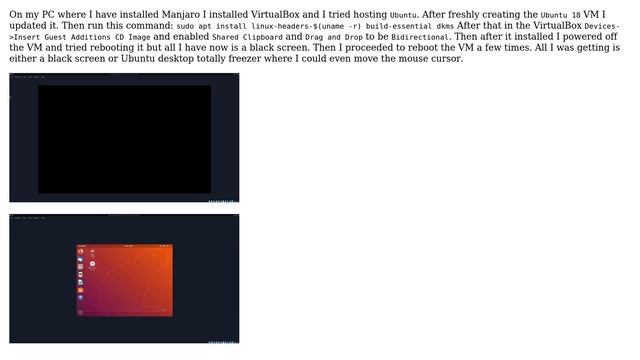 Black screen/No response after installing build-essential dkms and Guest Additions on VirtualBox... смотреть онлайн