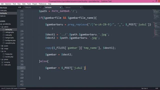 Membuat Website Portal Berita dengan PHP & MySql - Bag 6 | Upload Berita смотреть онлайн
