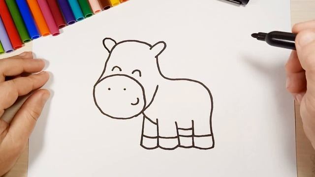 How To Draw A Cartoon Cute Zebra,Drawing Animal