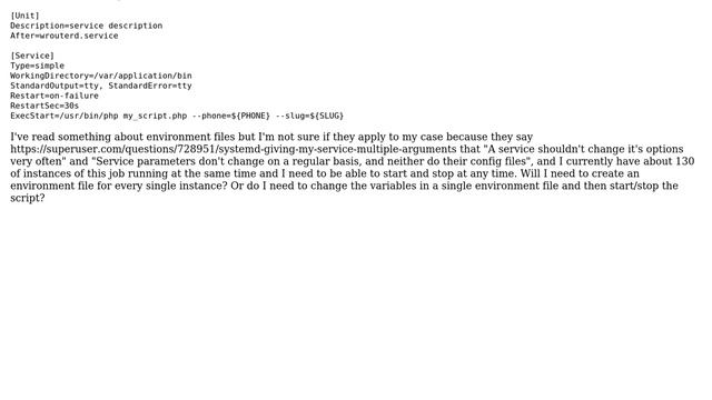 Confusion about systemd, environment files and command-line arguments to the service executable смотреть онлайн