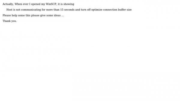 Optimize buffer size in WinSCP
