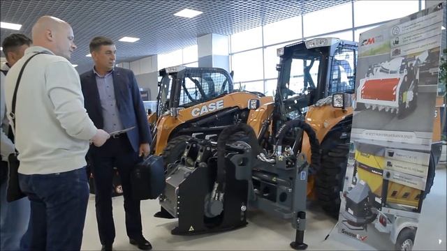 Дорожная фреза CM Crush на минипогрузчике Case - идеальное решение для профилирования асфальта