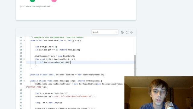 HackerRank Sock Merchant Solution Explained - Java смотреть онлайн