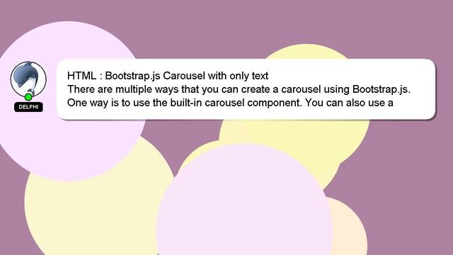 HTML : Bootstrap.js Carousel with only text смотреть онлайн