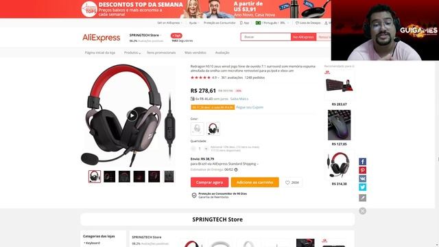 Promoções Hardware 07/01: Monitor Gamer AOC Sniper 83hz 1ms R$ 759 no cartão + Mouse Gamer em promo смотреть онлайн