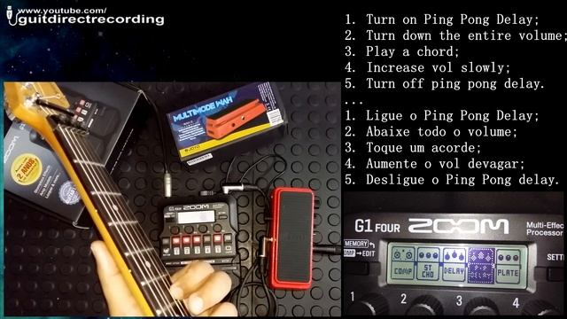 ZOOM G1 Four FREEZE - Worship And Gilmour Style Using JOYO Multimode Volume Wha.