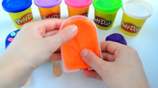 Лепим мороженое из Play Doh своими руками| Поделки из пластилина Плей До|Учим цвета| Видео для дете