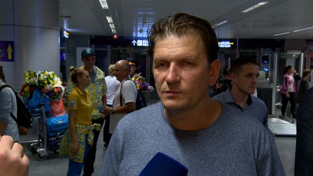 Юрий Тимощенко, тренер Павла Тимощенко. Интервью в а/п Борисполь. 23/08/2016