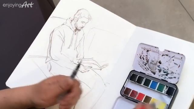 People #13 - How to Sketch People in Location with Watercolor смотреть онлайн