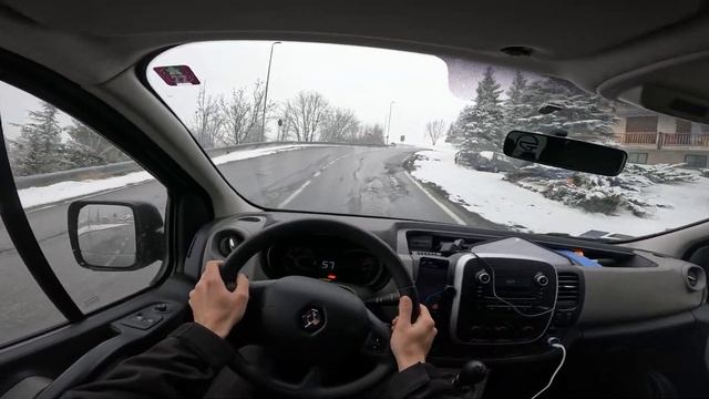 Frejus tunnel - Sauze d'Oulx. Italia alps. Winter driving. Renault Traffic cockpit POV part 2 смотреть онлайн