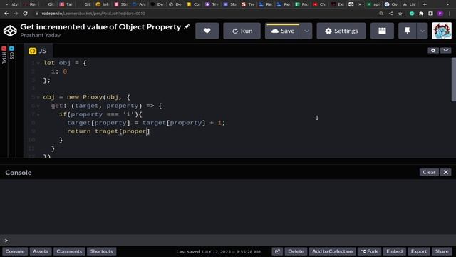 Get different object property value in each access | JavaScript Interview Question - 49 смотреть онлайн