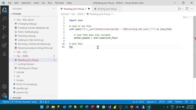 Python Part 16c - Linking to JSON files смотреть онлайн