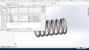 SolidWorks. Деформация пружины в сборе