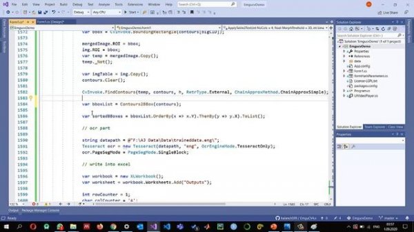 EmguCV # 60: Text detection and recognition to convert tables in images to excel Part- II