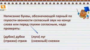 Проверка парных согласных в корне слова. Русский язык 2 класс