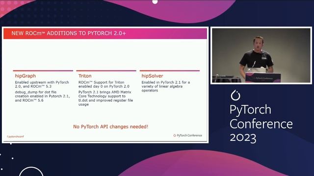 Lightning Talk: PyTorch 2.0 on the ROCm Platform - Douglas Lehr, AMD смотреть онлайн