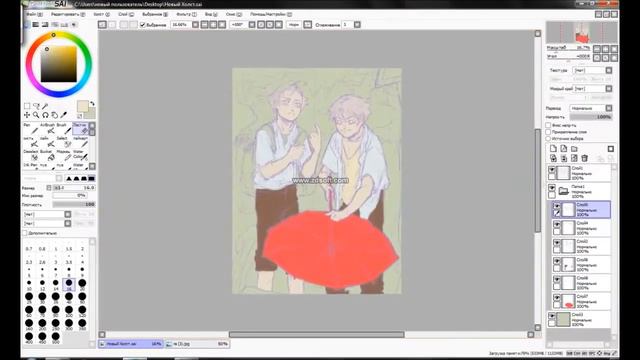 Painting Process with Sai: Luka & Soma смотреть онлайн
